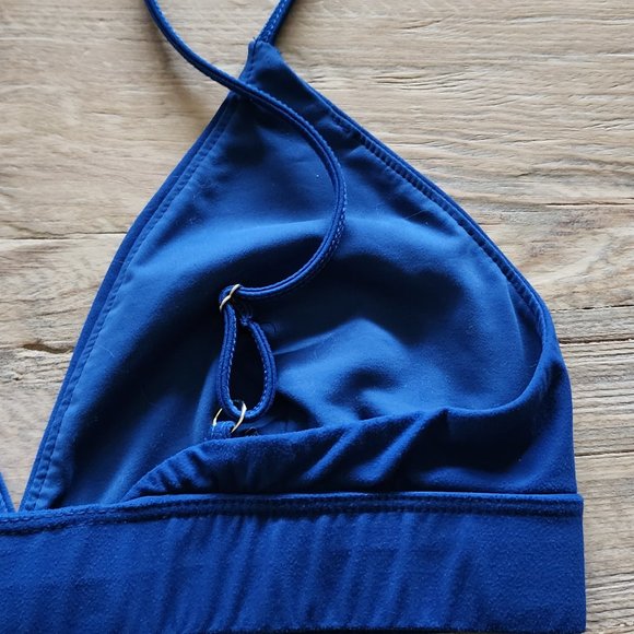 Aviator Nation Blue Triangle Adjustable Sports Bra Medium M - Picture 4 of 6